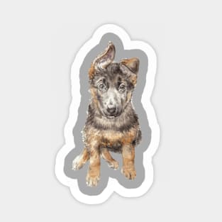 German Shepherd Puppy Sticker